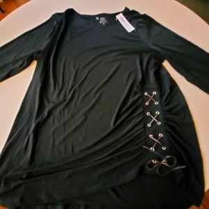 Chicos black new top 3/4 sleeve sz 3